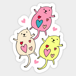 Cute Cat Valentines Sticker